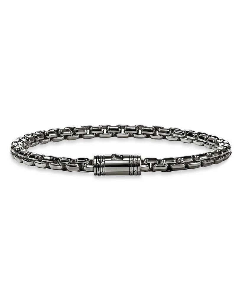 John Hardy Dark Silver Box Chain Bracelet 4