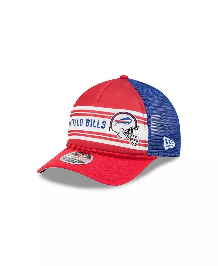 New Era Men's Red Buffalo Bills Linear A-Frame 9FORTY Adjustable