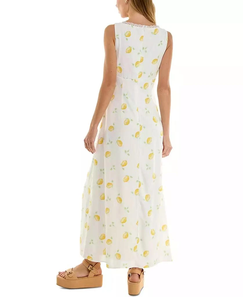 BEAUTY & GRACE Juniors' Lemon-Print Maxi Dress 2