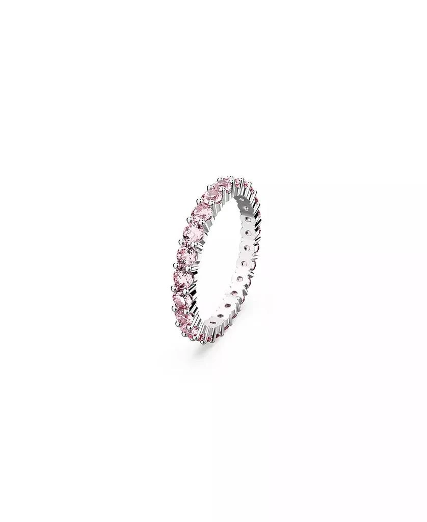 Swarovski Crystal Round Cut Pink Matrix Ring 2