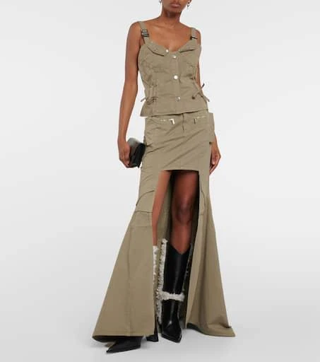 COPERNI Paneled cotton maxi skirt 2