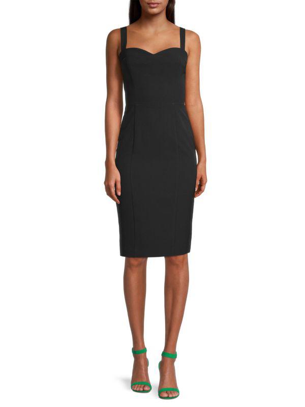 Black Halo Sybil Back-Bow Sheath Dress