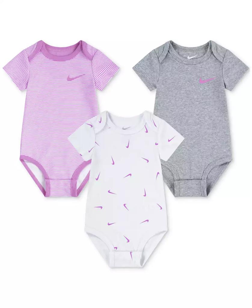 NIKE Baby Boys or Girls Essentials Bodysuits, Pack of 3