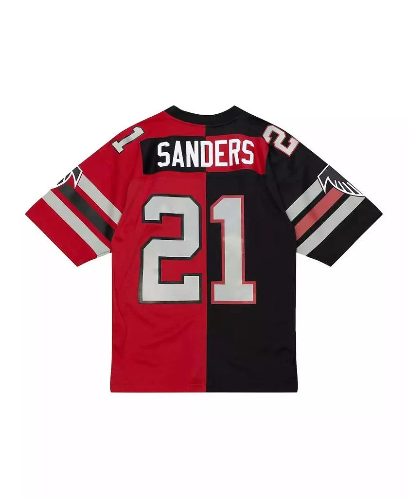 Mitchell & Ness Men's Deion Sanders Black, Red Atlanta Falcons Big and Tall Split Legacy Retired Player Replica Jersey 3