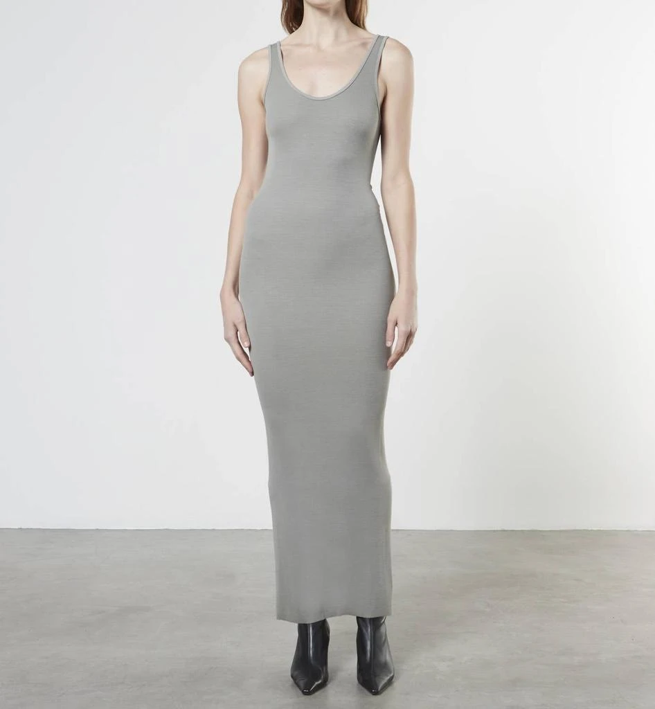 Enza Costa Stretch Silk Knit Maxi Tank Dress In Alpine Frost 1