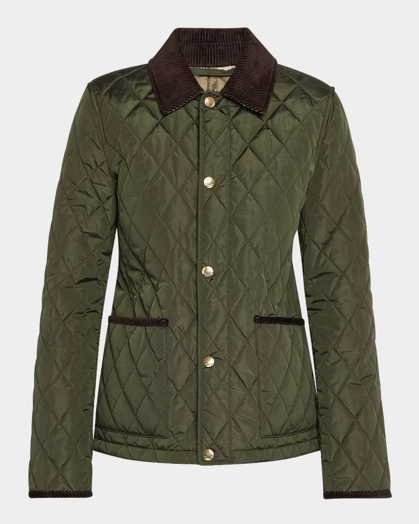 Burberry Corduroy-Collar Quilted Jacket 1