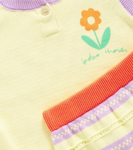BOBO CHOSES Baby Flower cotton top and bloomers set 3