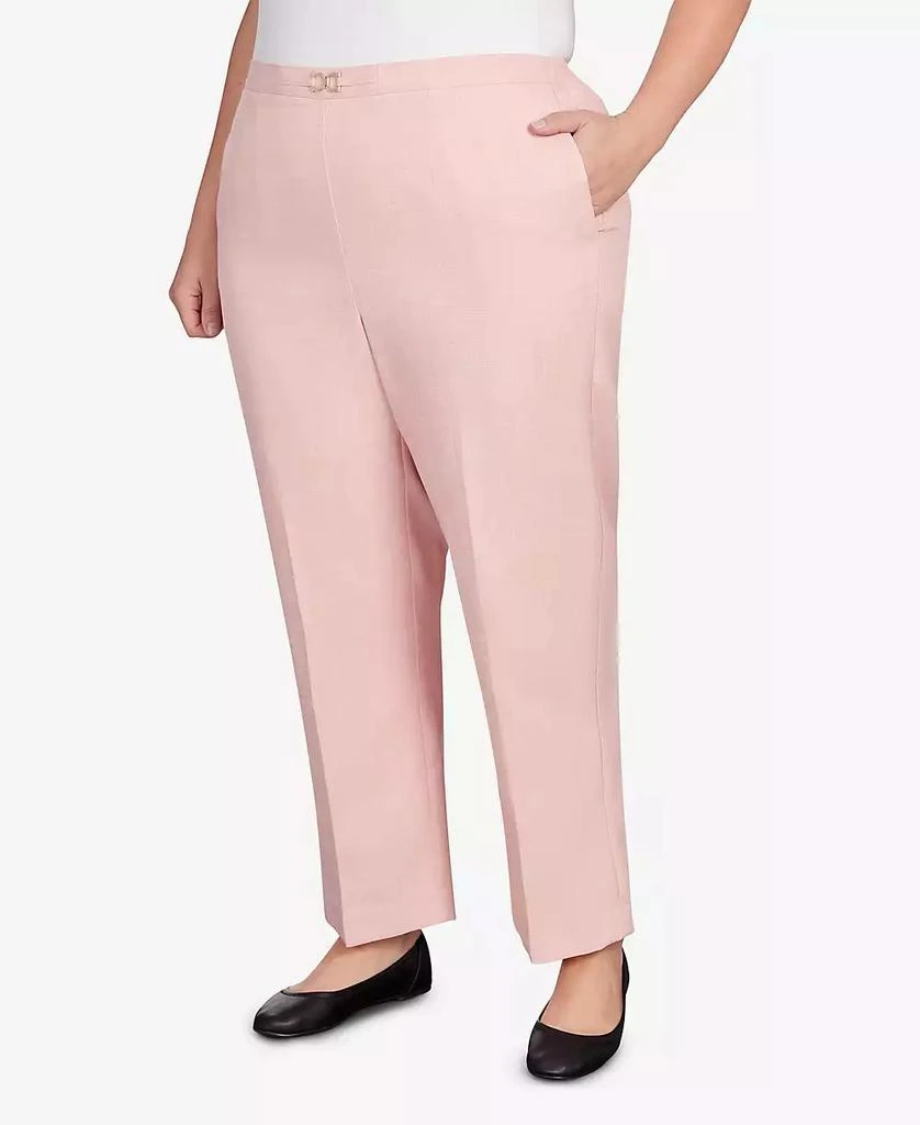 Alfred Dunner Plus Size English Garden Buckled Flat Front Waist Average Length Pants 3