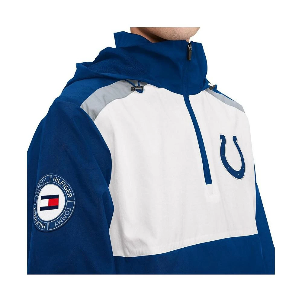 Tommy Hilfiger Men's Royal, White Indianapolis Colts Carter Half-Zip Hooded Top 3