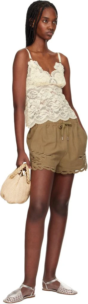 Hereu Beige Bombon Medium Raffia Bag 4