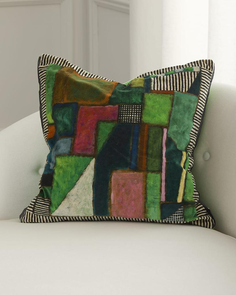 Designers Guild Raku Patchwork Decorative Pillow, 20" Square
