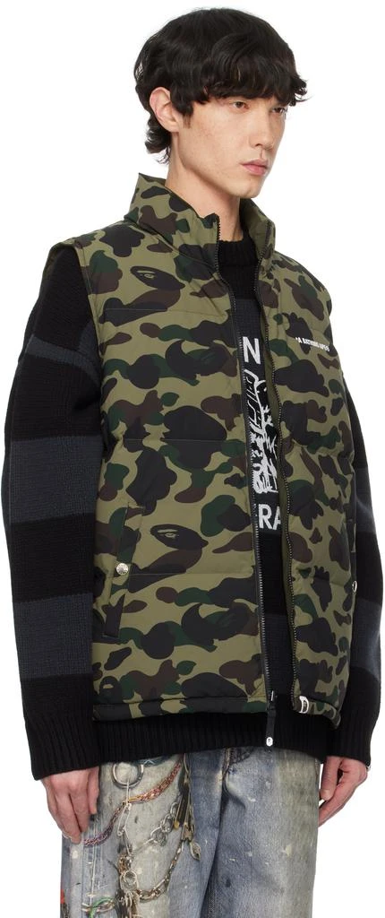Bape Khaki 1st Camo Reversible Down Vest 2