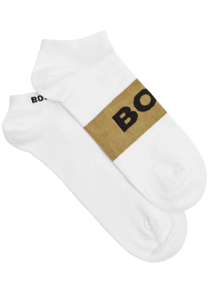 Hugo Boss Logo-intarsia cotton-blend socks - set of two 1