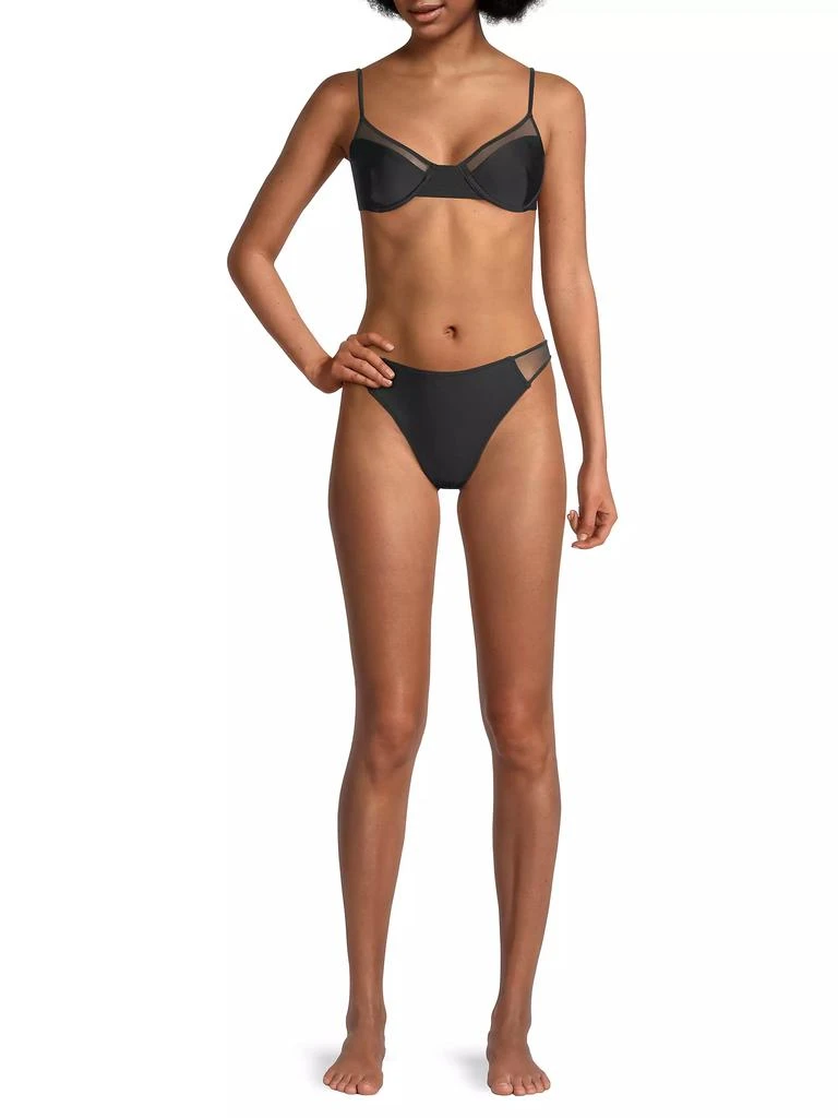 Ramy Brook Kai Mesh-Trimmed Underwire Bikini Top 2