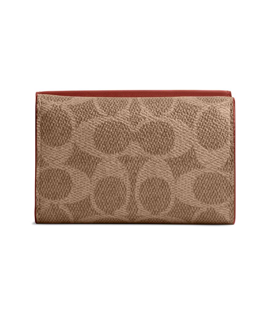 COACH Coated Canvas Signature Essential Mini Trifold Wallet