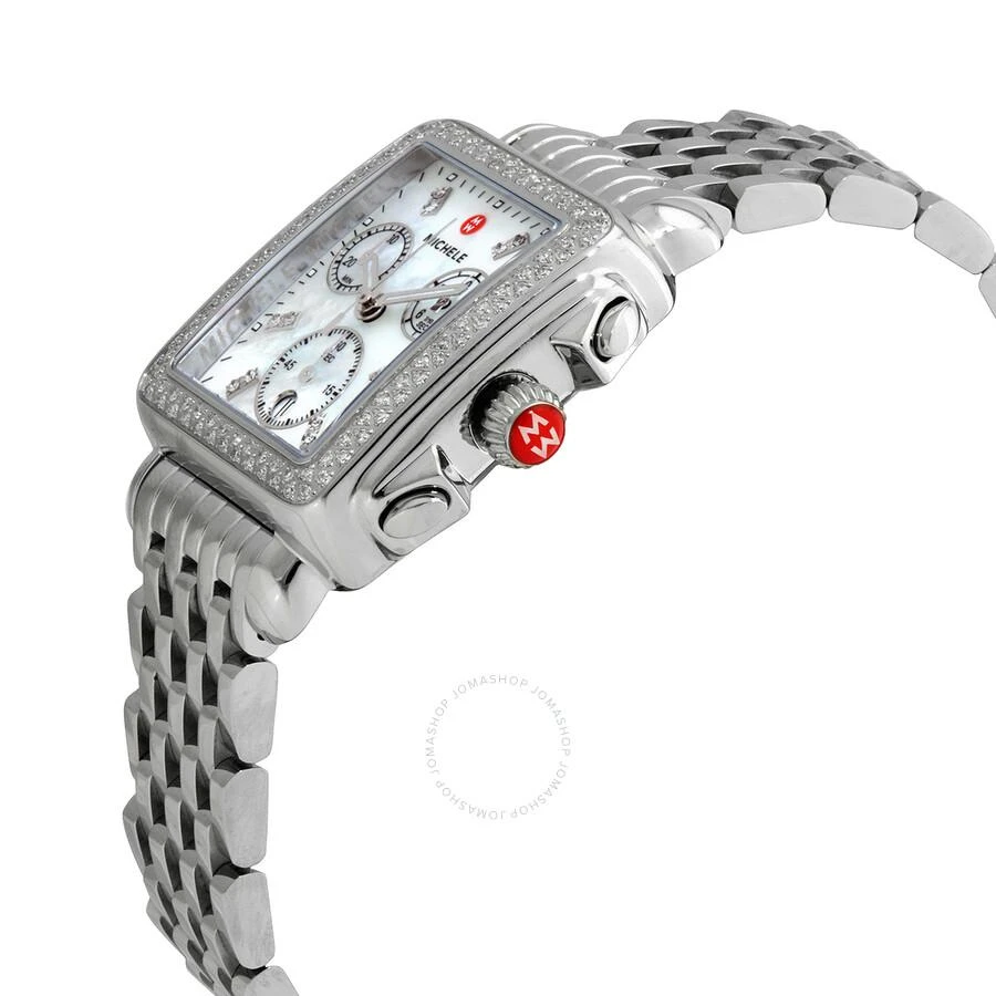 Michele Deco Chronograph Quartz Diamond White Mother of Pearl Dial Ladies Watch MWW06A000775 2