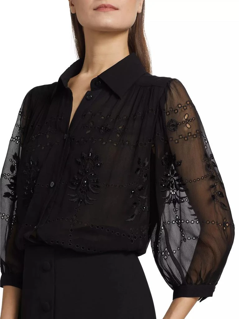 FIGUE Serafina Silk Chiffon Shirt 6