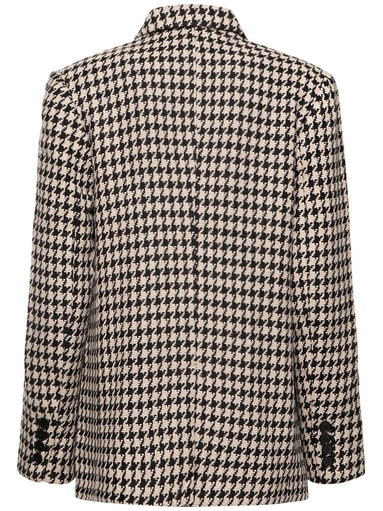 ANINE BING Kaia Wool Blend Houndstooth Blazer 4