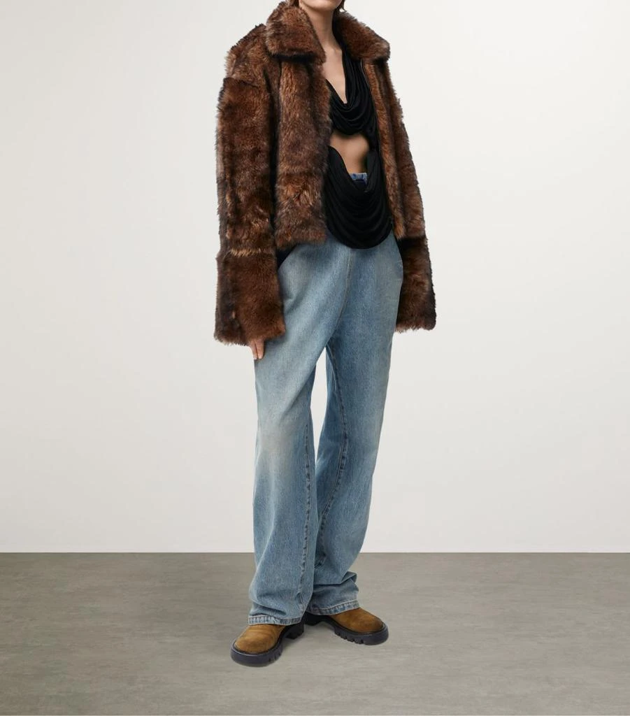Loewe Light-Wash Draped Jeans 2