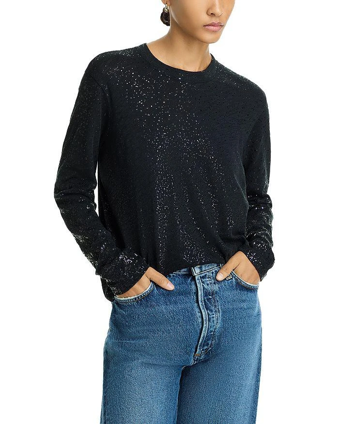 ATM Anthony Thomas Melillo Anthony Thomas Melillo Metallic Long Sleeve Tee 7