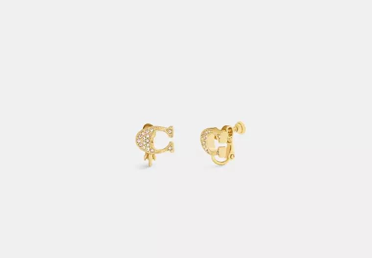 Coach Signature Clip-On Earrings
