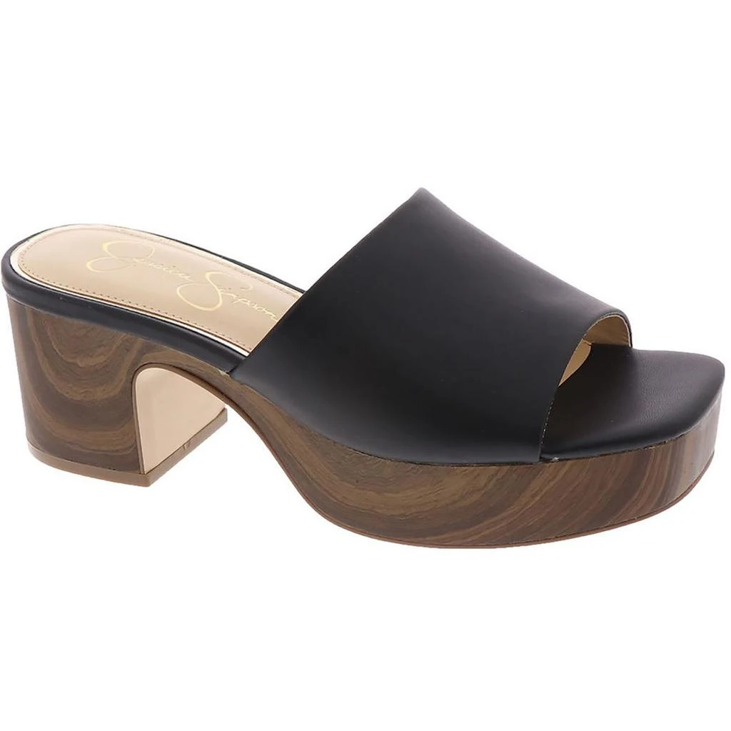 Jessica Simpson Kalyani Womens Block Heel Slip-On Platform Sandals 4