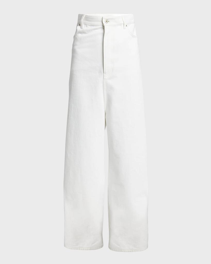 Loewe High-Rise Drop-Crotch Relaxed Straight-Leg Jeans