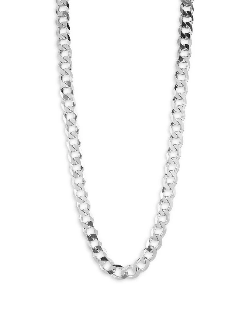Milanesi And Co Sterling Silver Curb Chain Necklace 9mm 1