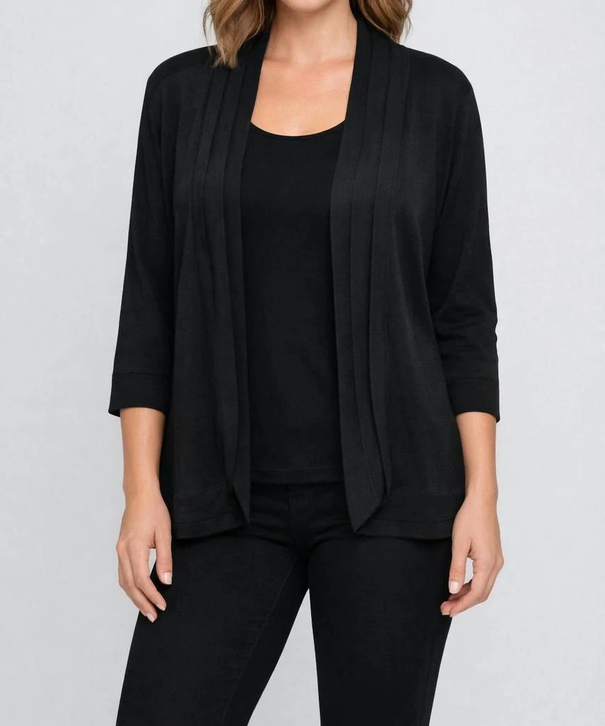 N Touch Knit Crop Cardigan In Black