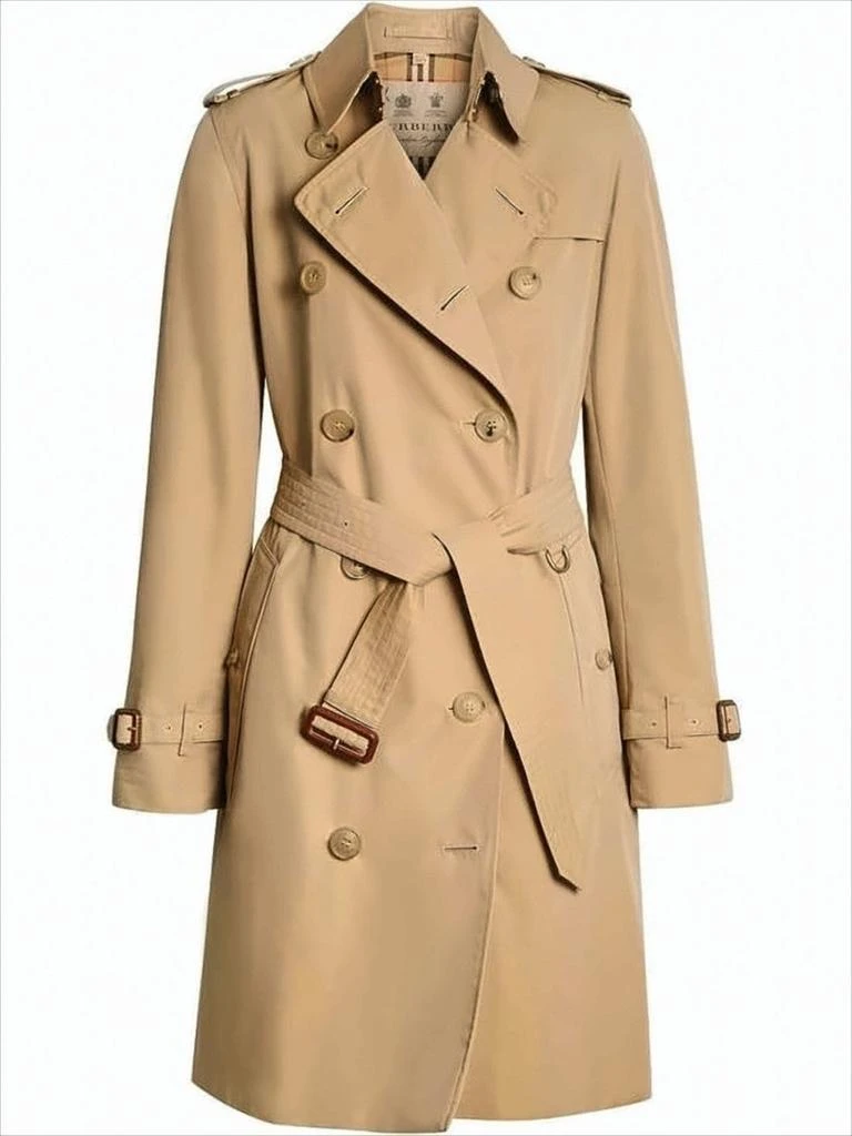 Burberry Double-Breasted Trench Coat with Distinctive Check Hood