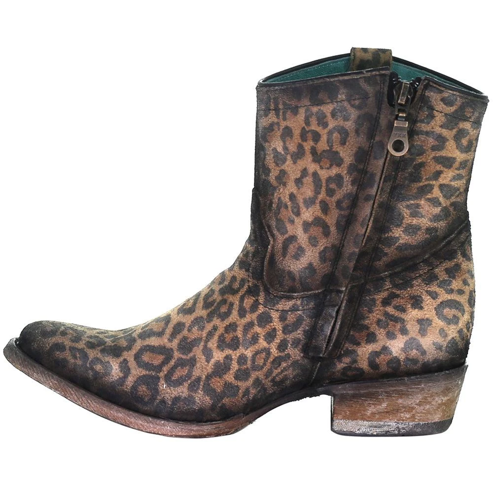 Corral Boots Cheetah Snip Toe Cowboy Booties 3