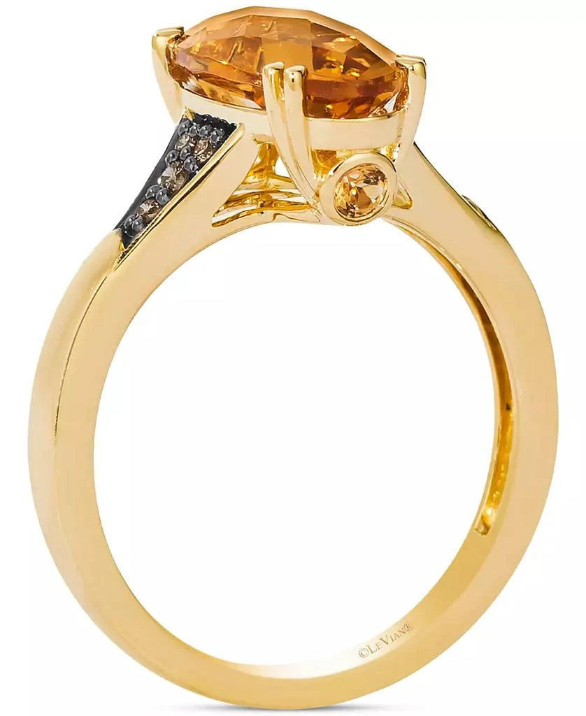 Le Vian Chocolatier® Cinnamon Citrine® (2-1/2 ct. t.w.) 
Chocolate Diamond® (1/10 ct. t.w.) Ring in 14k Yellow Gold 2