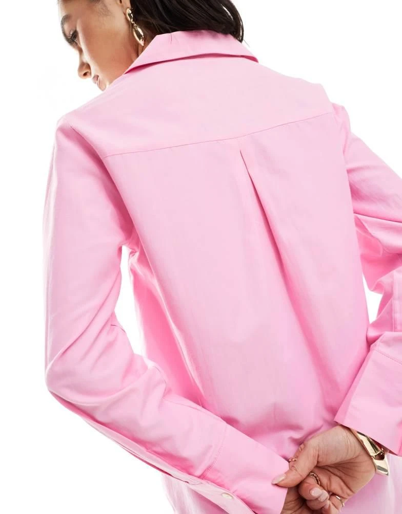 Stradivarius Stradivarius oversized shirt in pink 3