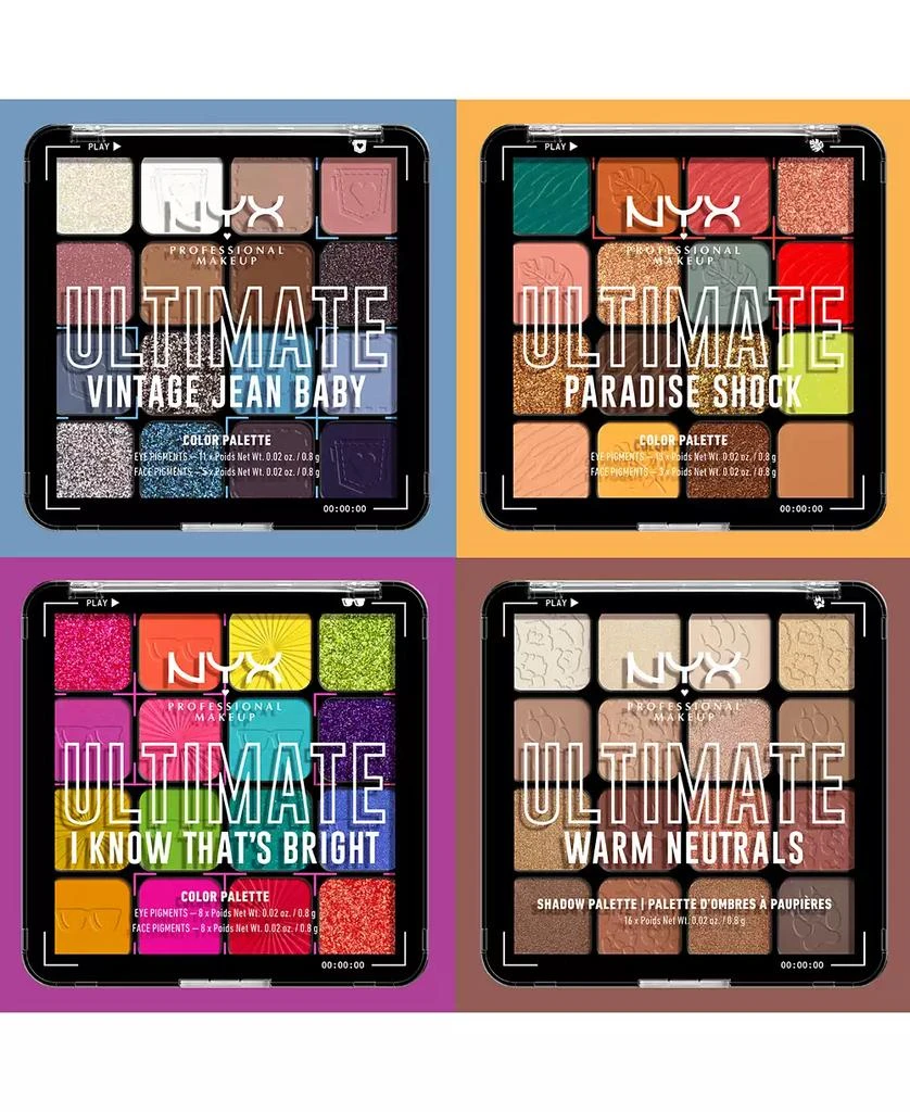 NYX Professional Makeup Ultimate Shadow Palette - Paradise Shock 8