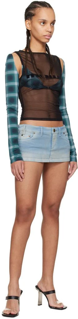 Mowalola Blue MISS SIXTY Edition Denim Miniskirt 4