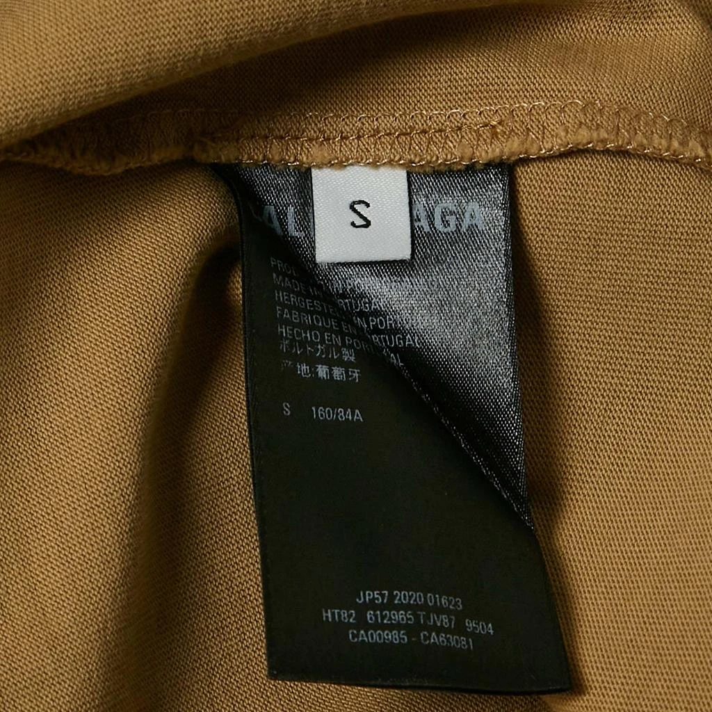 Balenciaga Balenciaga Brown Logo Embroidered Cotton Knit  T-Shirt S 5