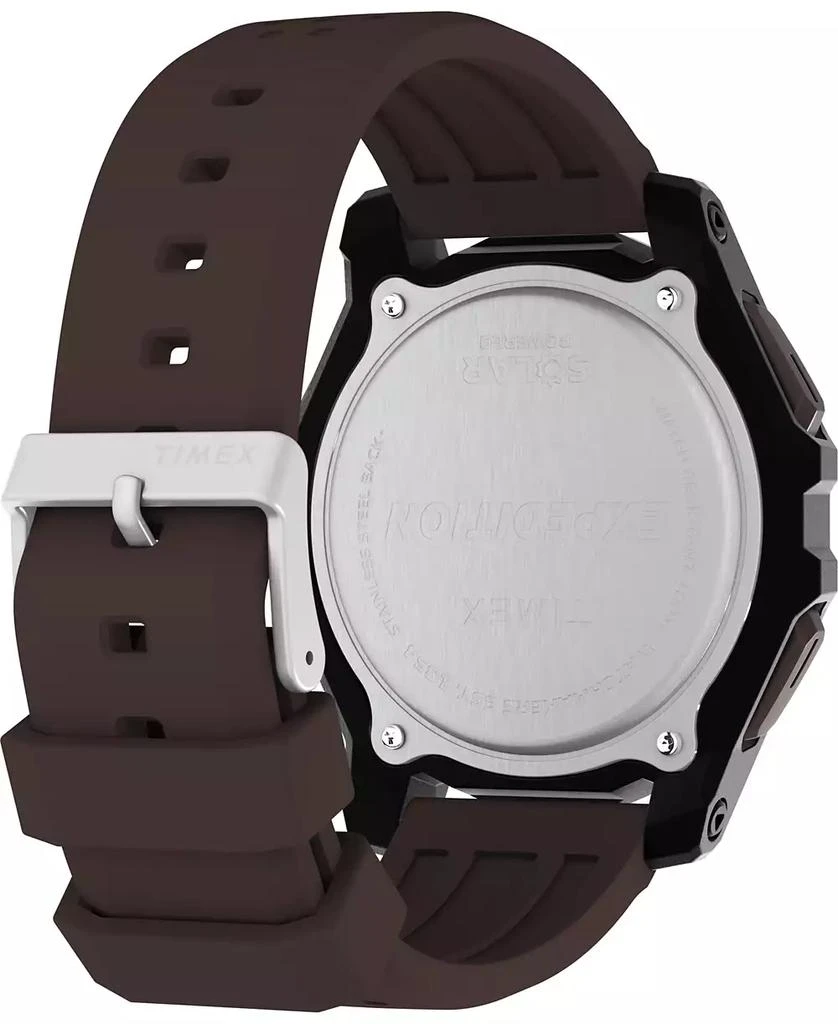 Timex Men's Chronograph Brown Silicone Watch, 49mm 4