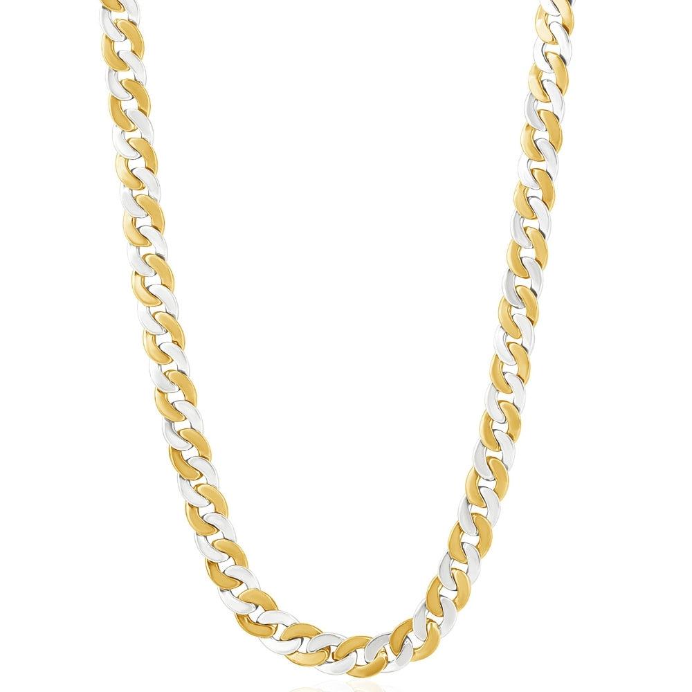 Pompeii3 Mens Cuban 14k Gold (72gram) or Platinum (115gram) 7.5mm Link Chain Necklace 22"