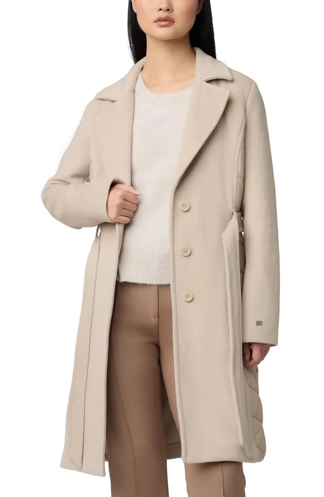 Soia & Kyo Classic Fit Wool Blend Coat with Removable Puffer Bib 5