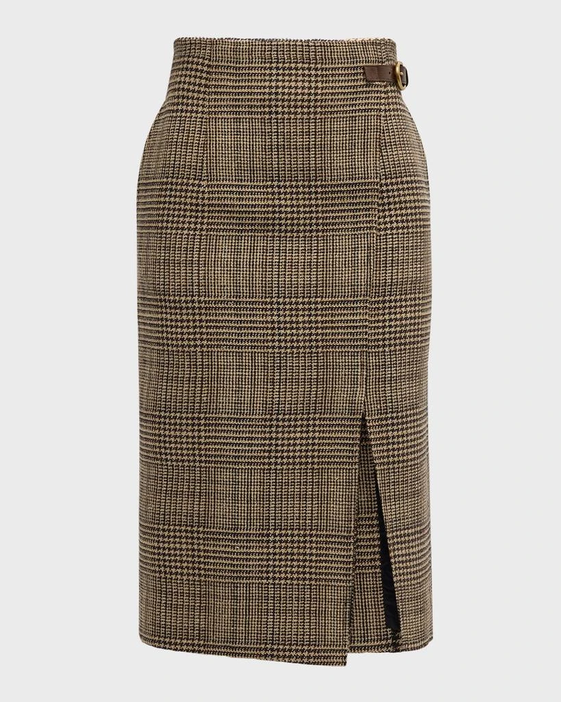 Recto Amber Check Wrap Midi Skirt 1