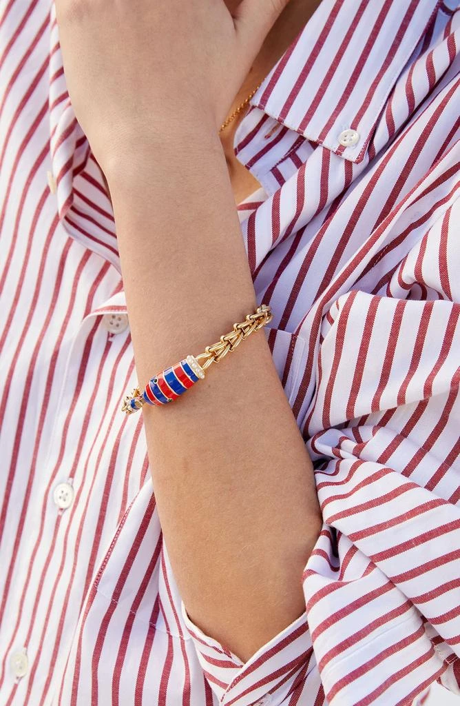 Clare V Enamel Snake Bracelet 3