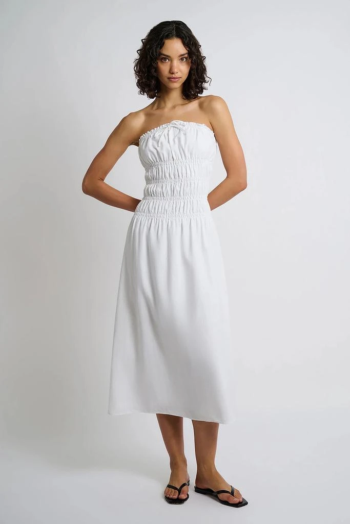 Onia Onia Air Linen Smocked Maxi Dress 1