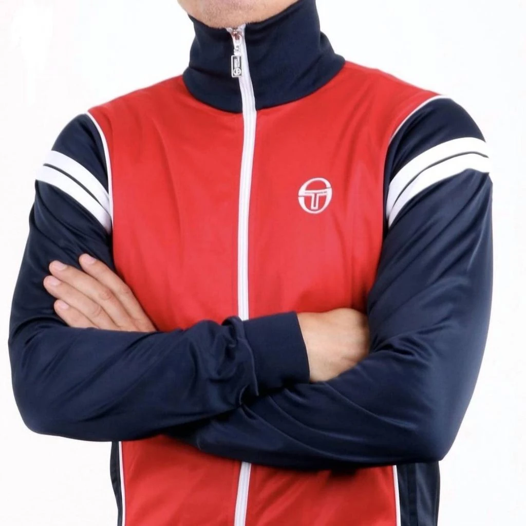 Sergio Tacchini Scirocco Tracktop In Red/navy 2