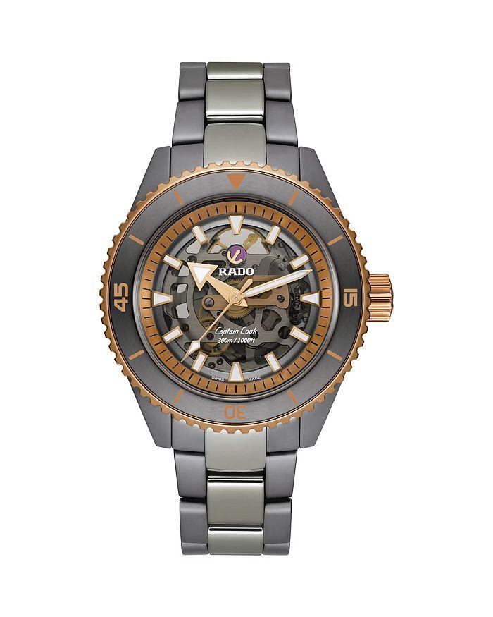 RADO Captain Cook High-Tech Ceramic Skeleton Watch, 43mm