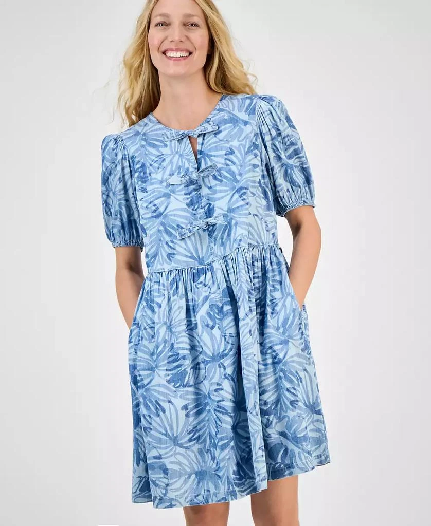 Shop Women's Palm-Print Bow-Trim Dress on Sale at BeyondStyle  Get 61% Off  Women's Palm-Print Bow-Trim Dress with Limited-Time Flash Deals, Exclusive  Discounts, and Special Offers. Enjoy Unbeatable Savings on Women's  Palm-Print