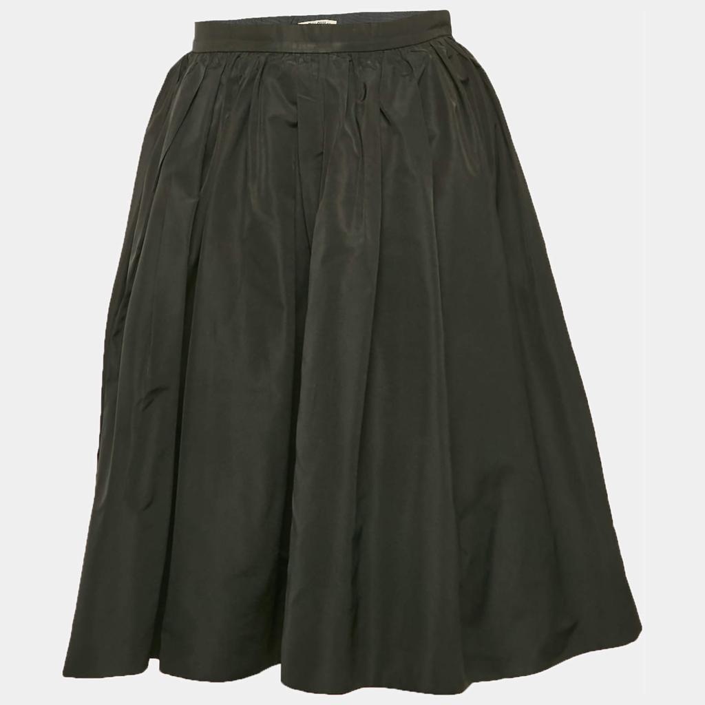 【関税&送料込】Alexander Mcqueen Flared Black Skirt In Silk Alexander McQueen Flared black skirt in silk blend – Lord
