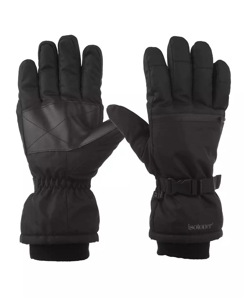 Isotoner Signature Men's Waterproof Extended Cuff and Touchscreen Ski Gloves 1