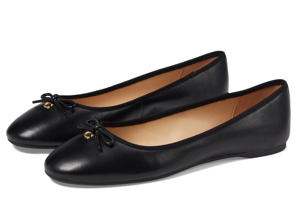 靴 COACH   ALINA LEATHER BALLET Coach Outlet Alina Ballet Flats Beige Leather Unboxing - YouTube