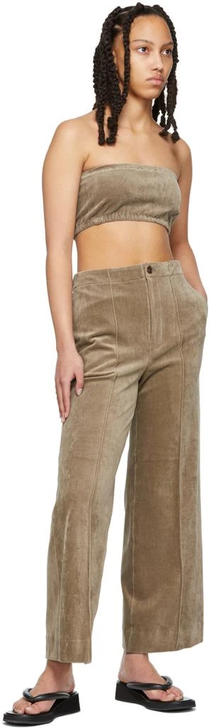 AURALEE Taupe Velour Bandeau 4