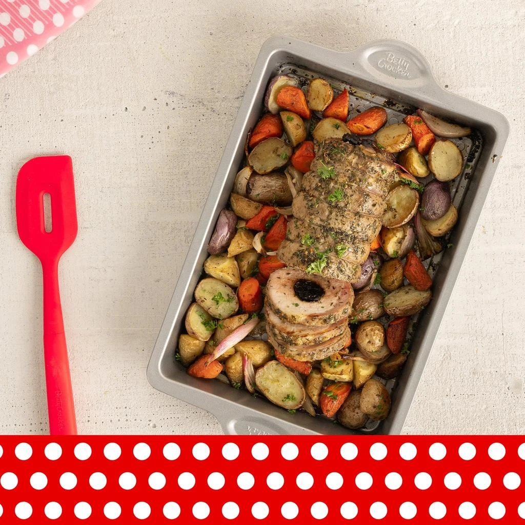 Betty Crocker Carbon Steel 16.5 x 9.75 x 2 Inch Roaster Pan 5